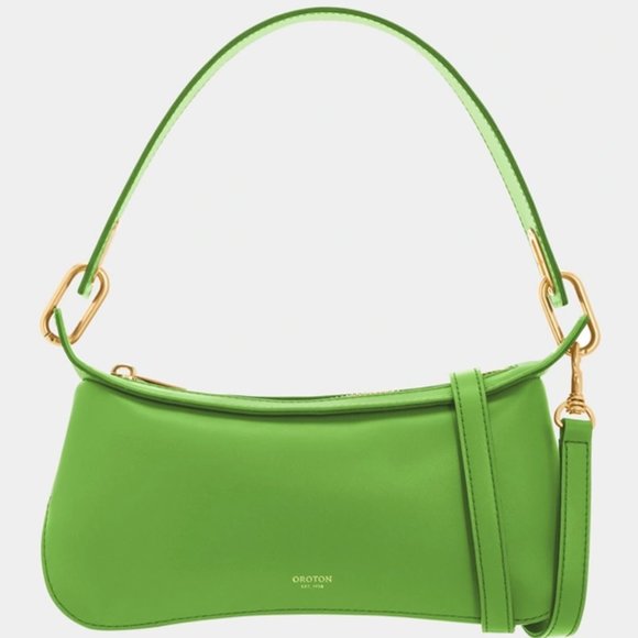 Gorgeous Oroton Sydney AU Garden Green Leather North Shoulder Bag NWT - Picture 1 of 11